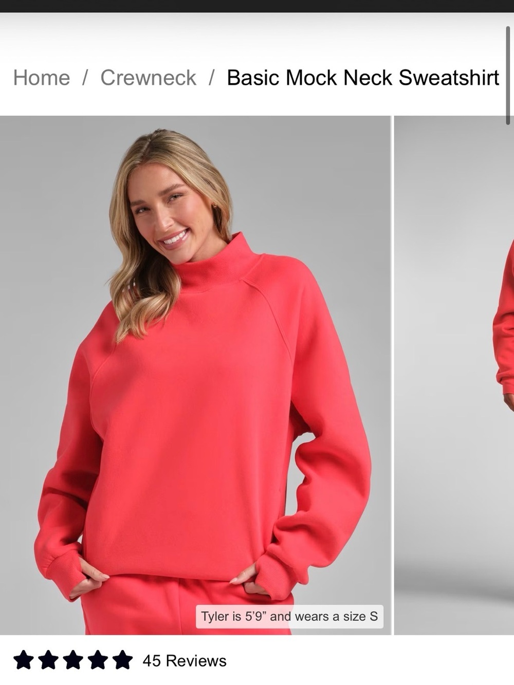 Basic Mock Neck Sweatshirt